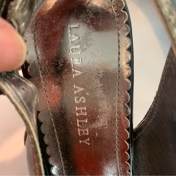 LAURA ASHLEY black/grey patent slingback heels in size 11 brand new, never worn - Picture 5 of 13